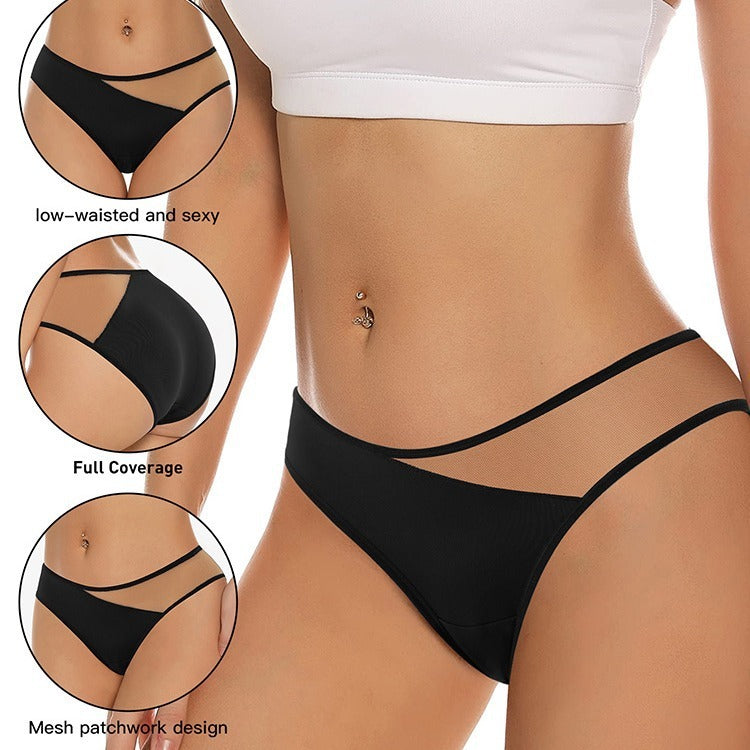 Cutting Mesh Panties Sexy Transparent Seamless Women's Briefs Buttocks Lifting Panties All first variants are free, pay only for the shipping.